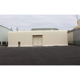 【テント倉庫 施工実績】可燃物保管用テント倉庫