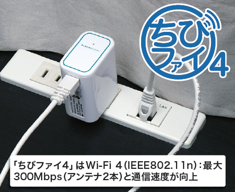 ホテルルーター『ちびファイ4 MZK-DP300N』