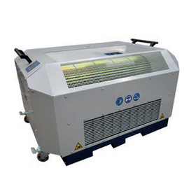 Electric height adjustment and easy mobility! Vehicle speed-following compact cooling fan.
