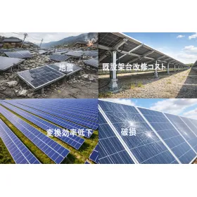 Multicrystalline and monocrystalline old size solar panels.