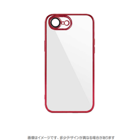 iPhone17e・16e対応TPUケース(背面クリア) レッド 製品画像