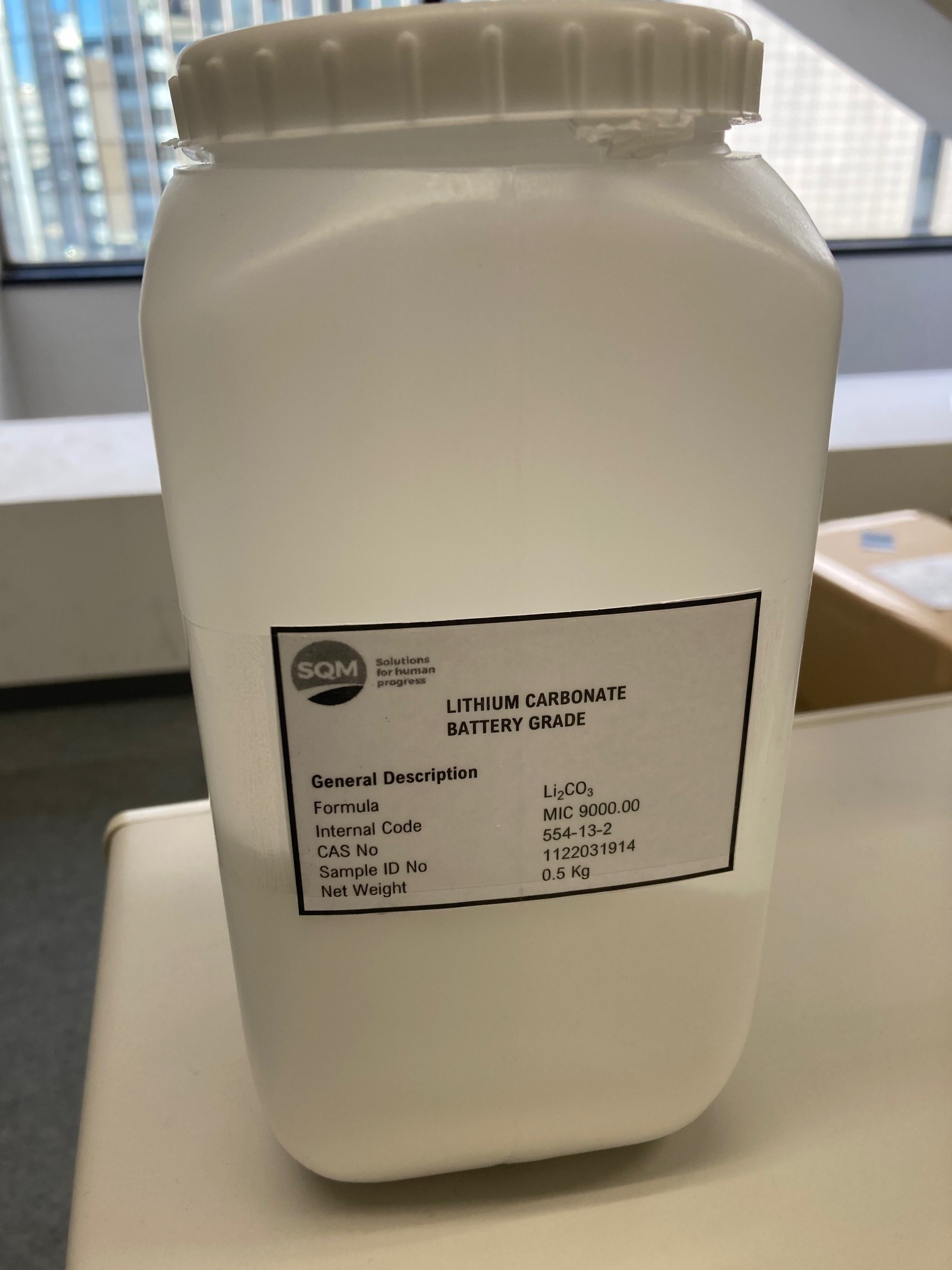 【自動車EV化向け】チリ産 炭酸リチウム バッテリーグレード