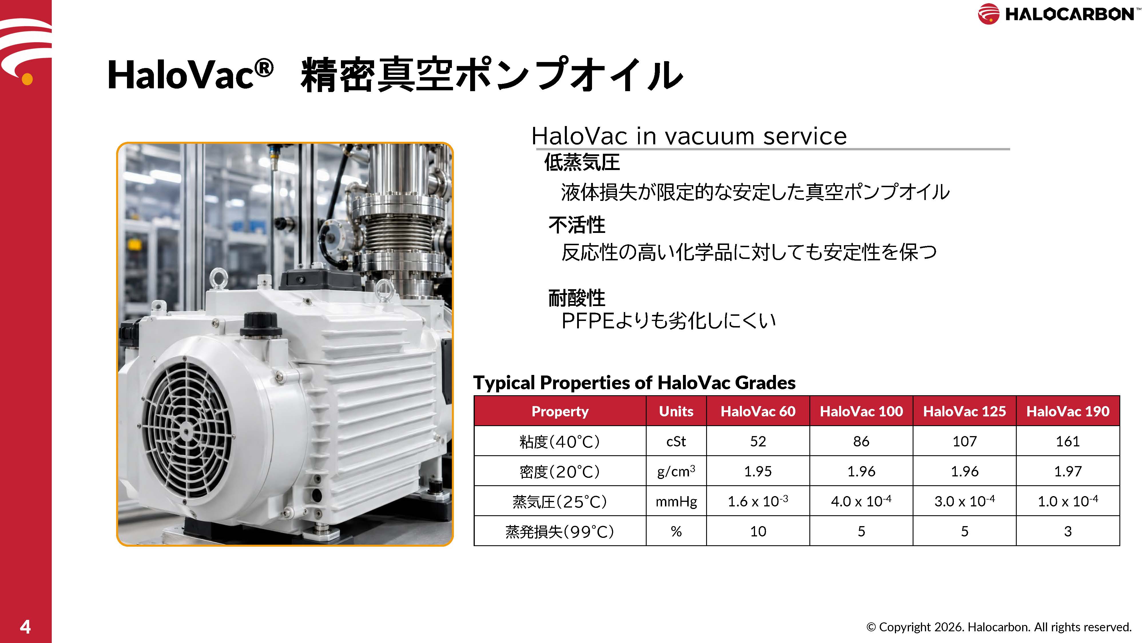 フッ素真空ポンプオイル Halocarbon | イプロスものづくり