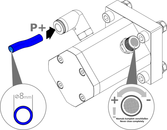 エアー駆動式ピストンバイブレーター(排出促進装置)