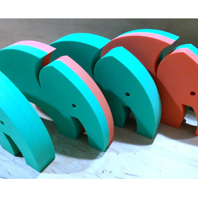EVA foam playground water jet prototype cutting