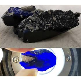 アズライト(Azurite)鉱物結晶ウォータージェット切断