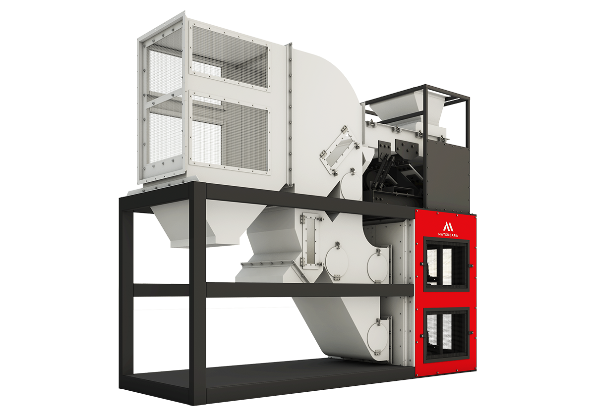 金属スクラップ・軽量異物分離用｜『多方向風力選別機』