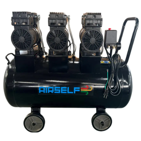 エアーコンプレッサー静音オイルレス型三相200V80L