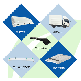 燃費向上と洗練された外観を両立するトラック用導風板＆エアロランプ