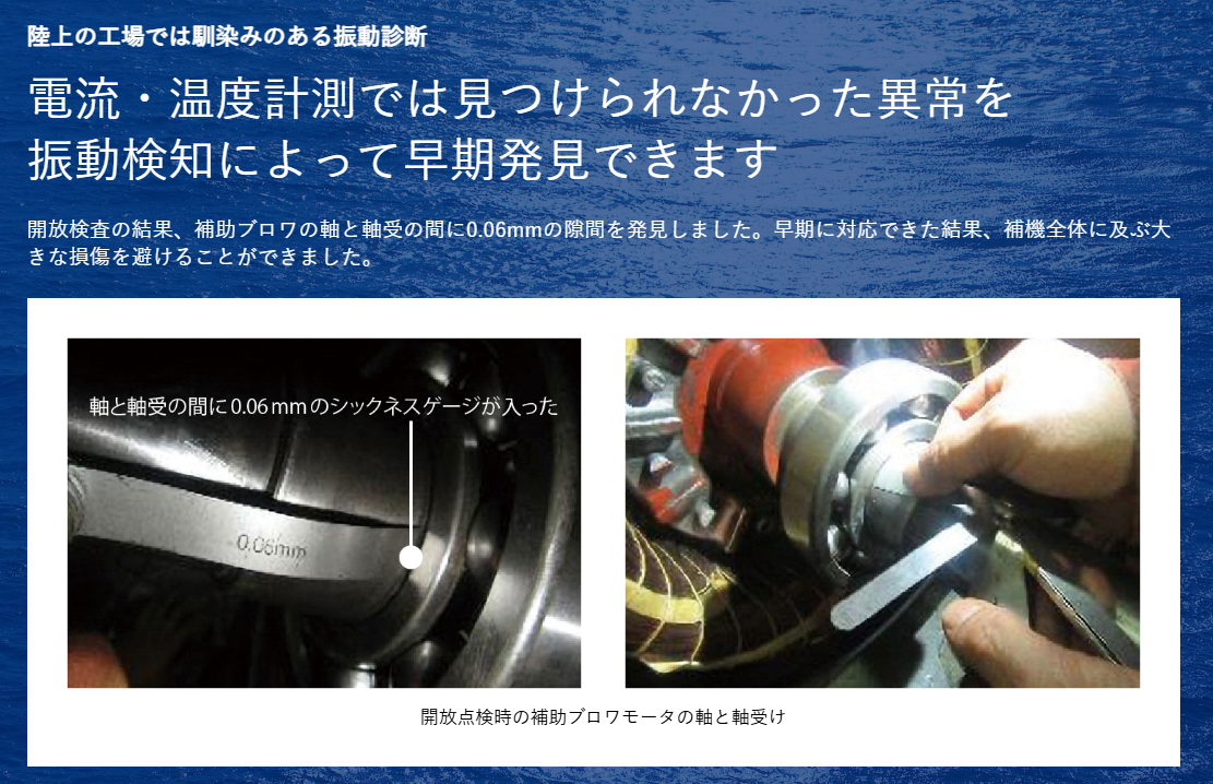 五感点検をサポート　無線ネットワーク振動センサシステム