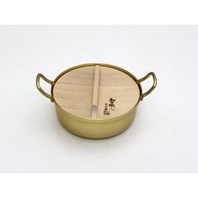 段付鍋浅型18cm木蓋つき