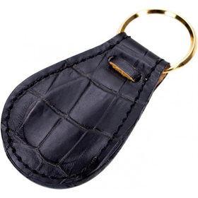 革巻き手ベラ クロコ型押し　ブラック