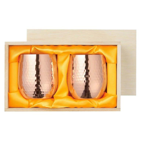 【食楽工房】純銅ロックカップ2PCセット　木箱入 CNE971