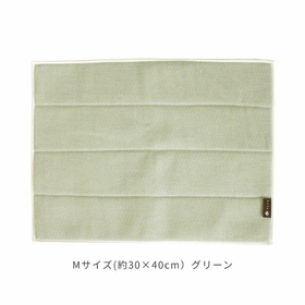 プリスベイス　水切り吸水マットM 約30&times;40ｃｍ グリーン