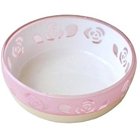 おいしく見えるニャン食器 ミニ ローズ　ピンク 【犬猫用品】