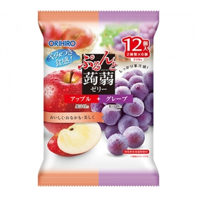 ぷるんと蒟蒻ゼリーパウチ　アップル＋グレープ 240g（20g&times;