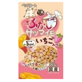 小粒なごほうびふかしサツマイモいちご入 80g【犬用スナック】