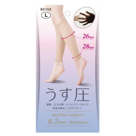 極薄　着圧サポーター ベージュ　L