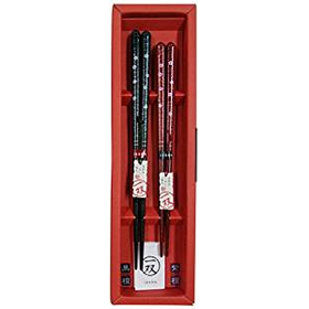 一双　めでた箸　なでしこペア　23.0 20.5 【カトラリー】