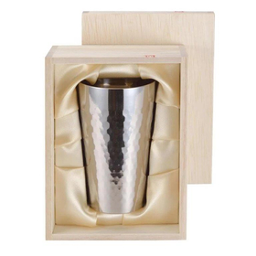 チタン2重カップ1PC　木箱入 TW-1