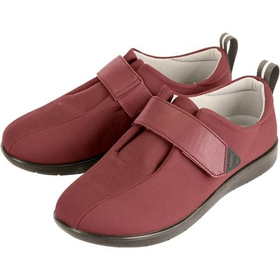 プラスハート  転びにくいシューズつま先あり S ワイン 1足