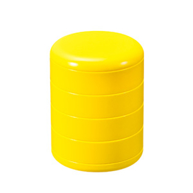 4段式回転収納ボックスイエロー　250414 【調理器具】