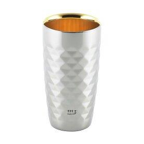 磨き屋シンジケート　2重ダイヤタンブラー(内面金メッキ仕上) Y