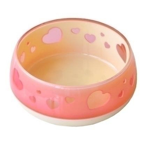 おいしく見えるワン食器　S　ハート ピンク 【犬猫用品】