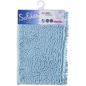 ソフワ マイクロファイバーバスマット 45&times;60 ブルー