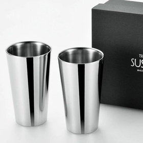 【SUSCUP】サス2重ストレートカップ　250ml　2客セット
