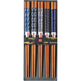 【システム非公開】来客用スス竹藍染5P　312322 【箸 カト