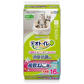 デオトイレ　複数ねこ用　ふんわり香る消臭・抗菌シート　ナチュラル