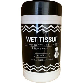 除菌ウェットティシュー　ボトル 100枚入