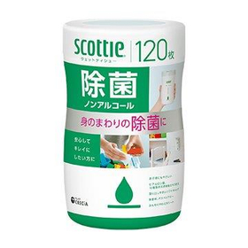 スコッティ ウェットティシュー 除菌 ノンアルコール 120枚