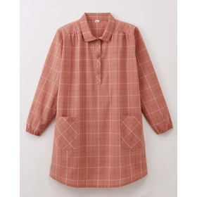 先染めかっぽうプルオーバーシャツ　サーモンLL-3L