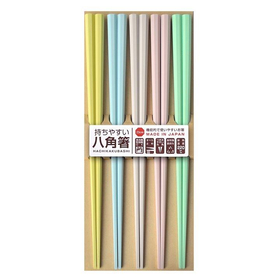 【システム非公開】来客用 八角PBT箸5P パステル 23cm 