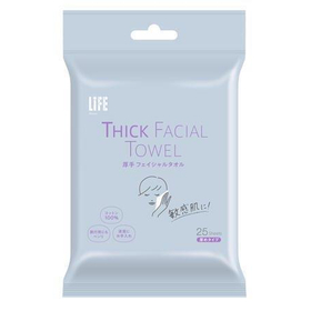 ライフ 厚手フェイシャルタオル 25枚入