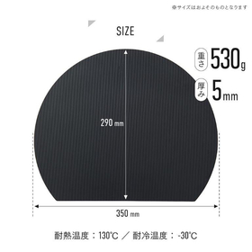 食洗機対応丸いまな板耐熱エラストマー　ブラック