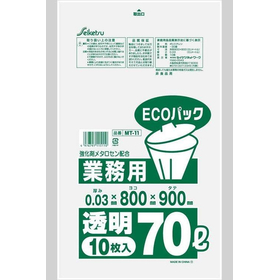 ECOパック　業務用　70L　透明　10枚入 MT-011