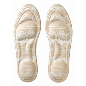 足裏ふわふわインソール レース柄3色組 【シューグッズ 中敷き】