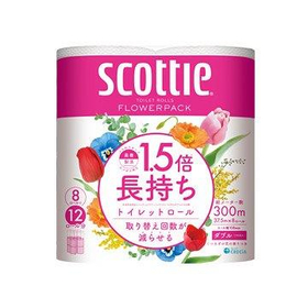スコッティ フラワーパック 1.5倍長持ち 8ロール　ダブル