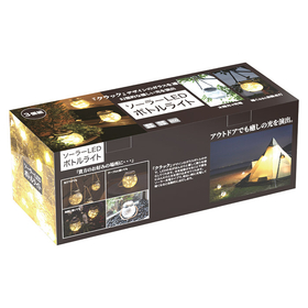 ソーラーLEDボトルライト 3個組 【アウトドア 電球】