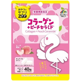 おやつにサプリZOO　コラーゲン＋ピーチセラミド 40粒入