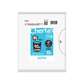 チェルタスゴミ袋 nocoo in 90L 白半透明 10枚入