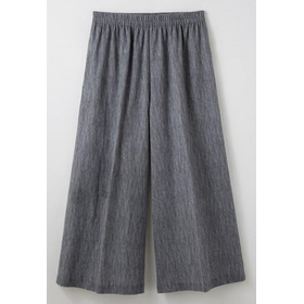 高島ちぢみ　キュロットパンツ グレー　L