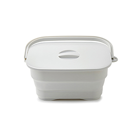 折りたためるつけ置き洗いバケツ　NEO　グレー