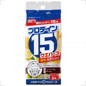 【栄養機能食品】プロテイン１５　ウエハース　レモンバニラ 6枚入