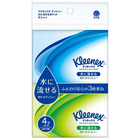 クリネックス ティシュー 水に流せるポケット 30枚（10組）&times;