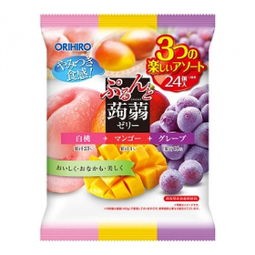 ぷるんと蒟蒻ゼリーパウチ　大袋　白桃＋マンゴー＋グレープ 480