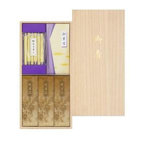 三種香　雪月花　桐箱入 【線香 ろうそく 焼香】